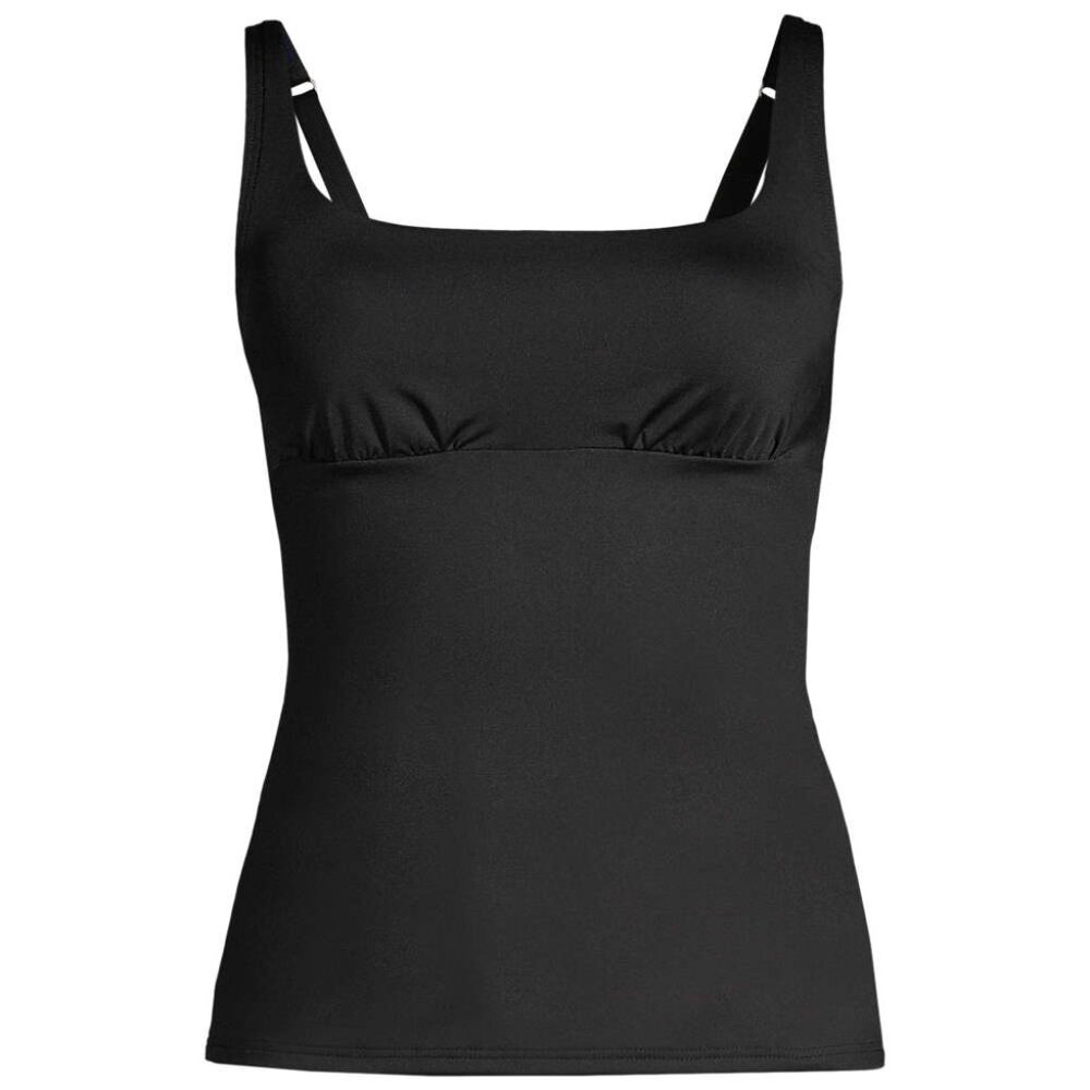 NWOT Land's End Size 12DDD, Black Square Neck Underwire Tankini
